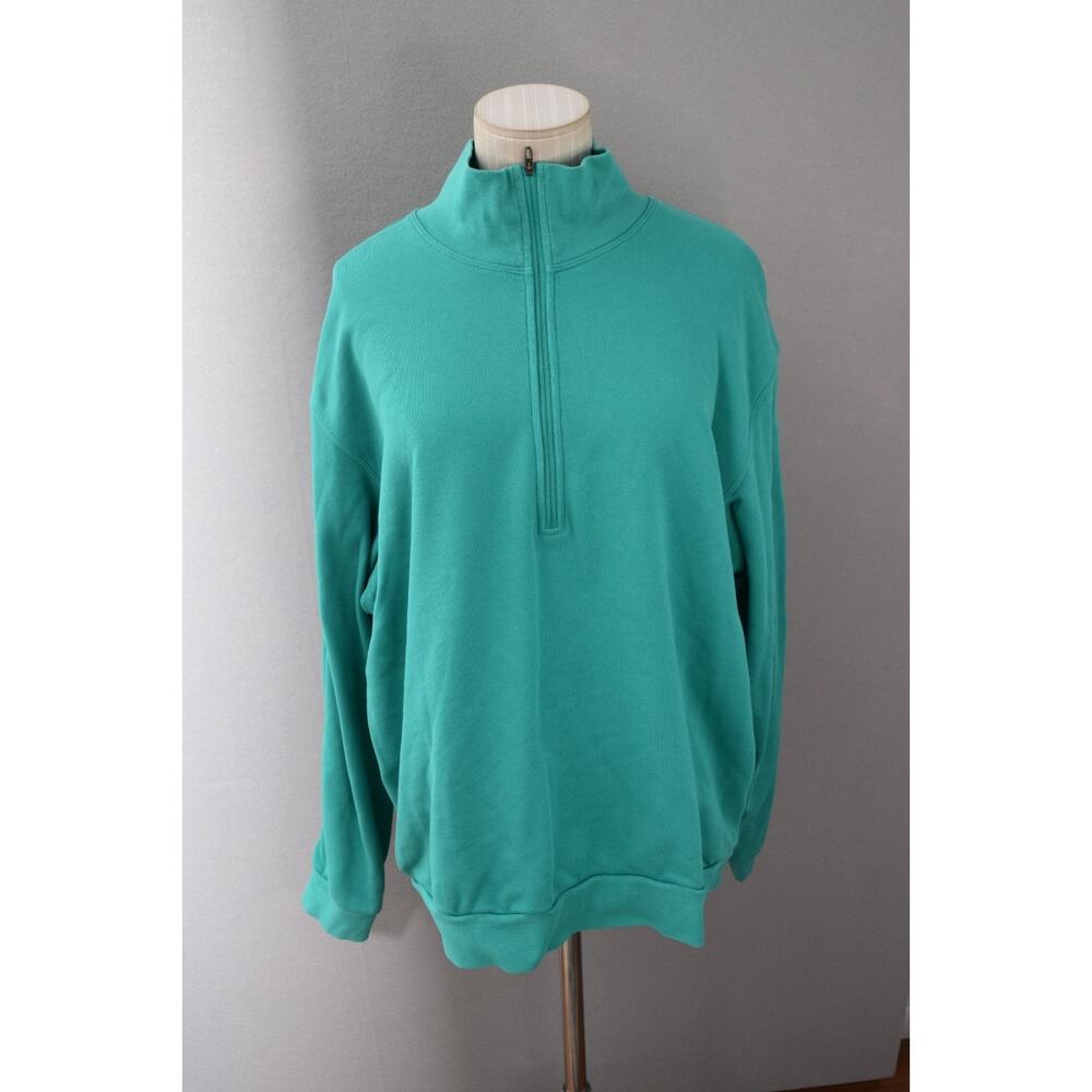Lululemon French Terry Half Zip Green Size Mens Medium